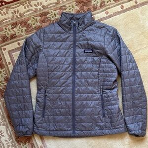 Patagonia Women’s Purple Silver Nano Puff Jacket RARE COLOR